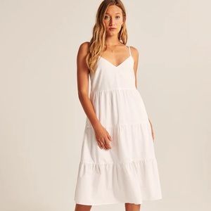 Abercrombie & Fitch poplin trapeze midi dress